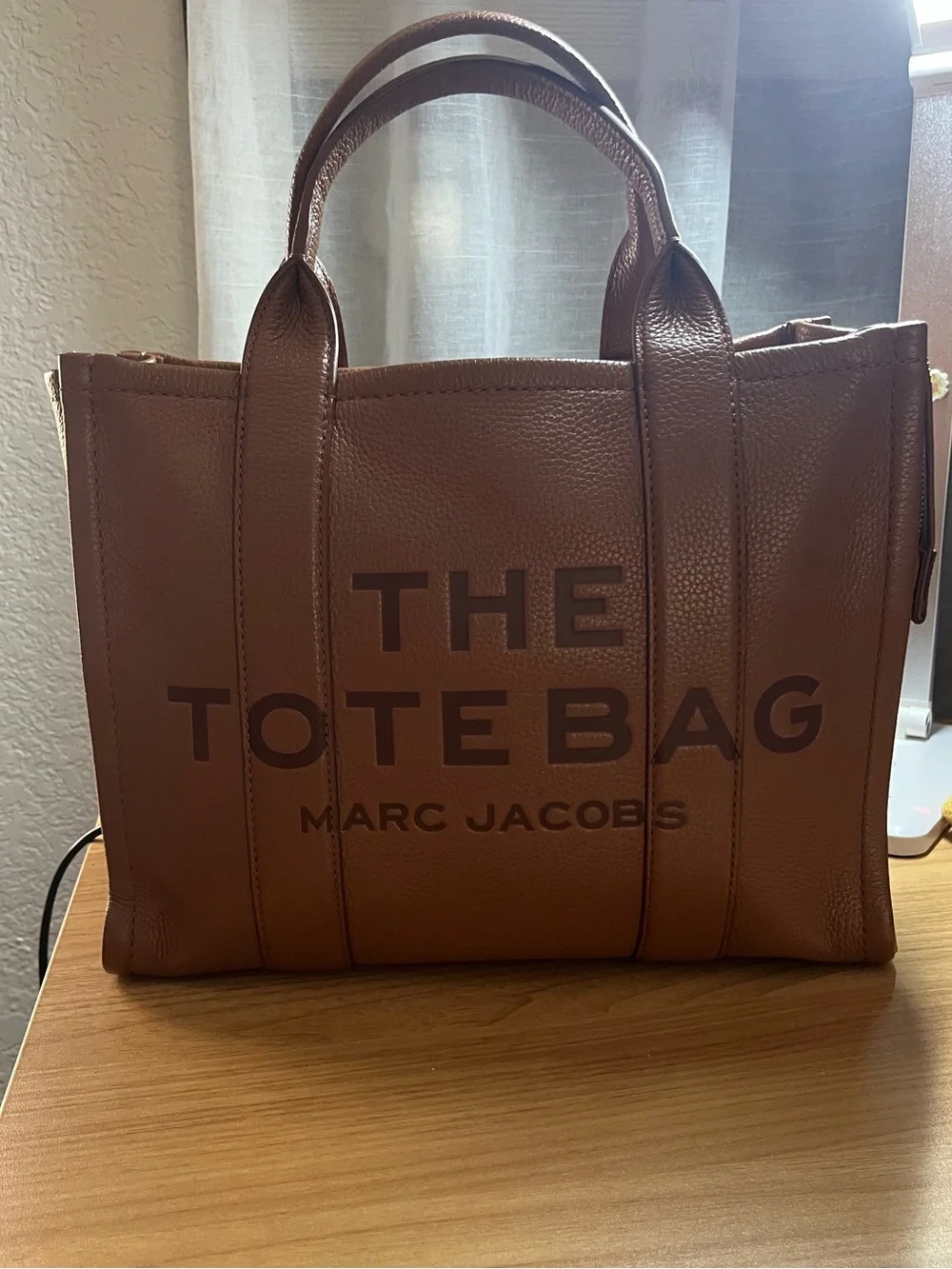 Marc Jacobs Brown Leather 'The Tote Bag' Structured Tote